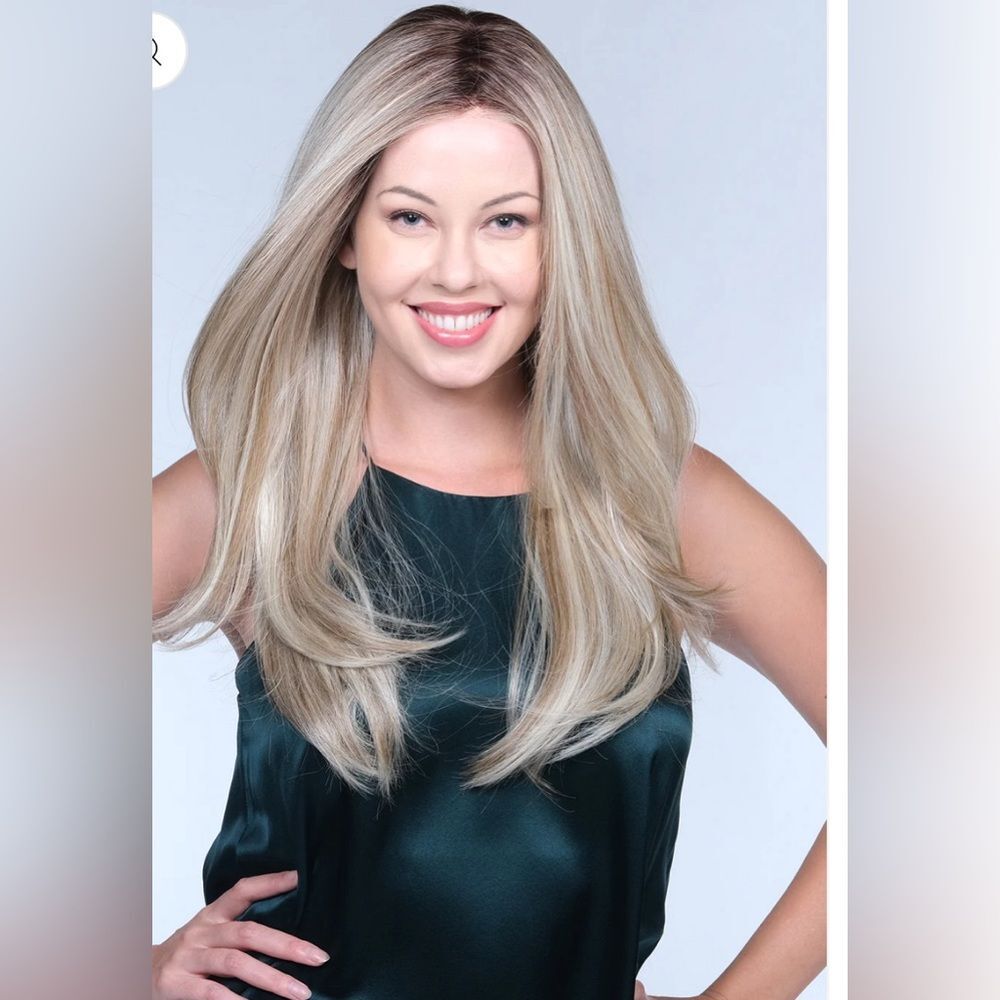 Belle Tress Dolce and Dolce 23-E full mono wig in color Tress Leches blond New
